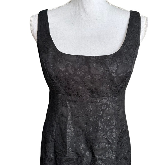 Jones New York Black Metallic Midi Dress Size 4 - Picture 4 of 17